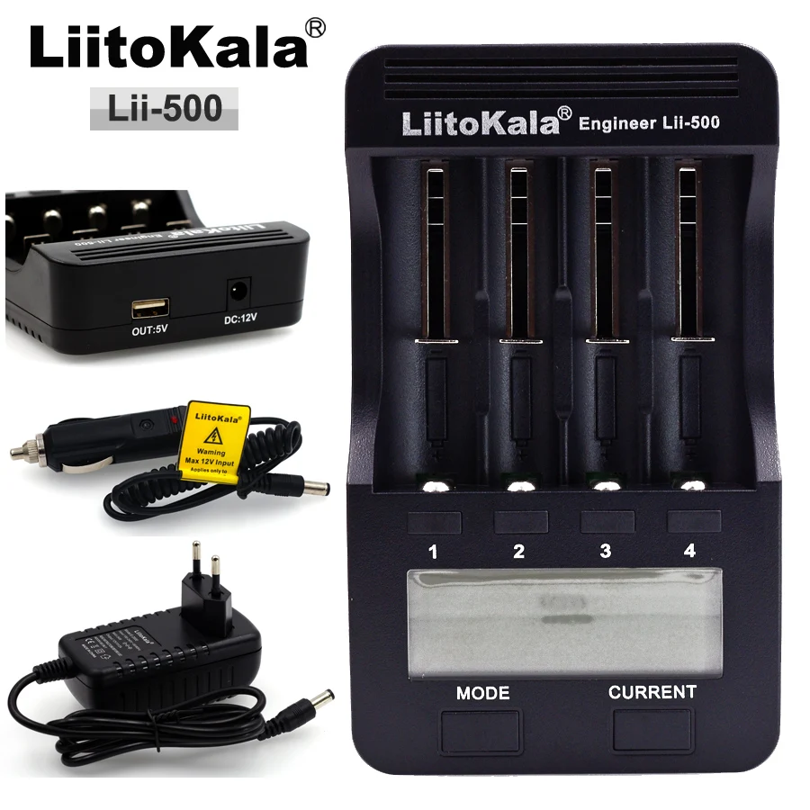 

Liitokala Lii-500/Lii-202/Lii-100/Lii-300 1.2V/3.7V 18650/26650/18350/16340/18500/AA/AAA NiMH lithium battery Charger lii500