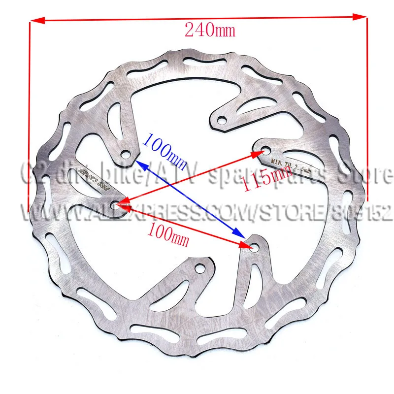 

240MM Front Brake Disc Rotor 6 holes CR125 CR250 CRF250R CRF250X CRF450R CRF450X Motocross Enduro Supermotard Dirt Bike