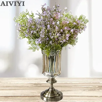 

5fork star spikes artificial plastic Gypsophila Artificial flower home photography wedding bouquets Christmas decoration DIY