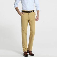 Летние Стильные мужские деловые повседневные брюки, мужские хлопковые тонкие дышащие длинные брюки, свободные прямые брюки на плоской подошве