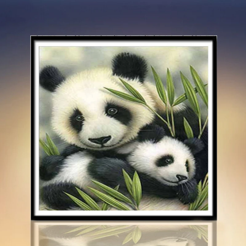 

5D Diy Full Square Round Diamond Painting Mosaic Cute Panda Rhinestone Embroidery Cross Stitch Home Decor Ation Gift