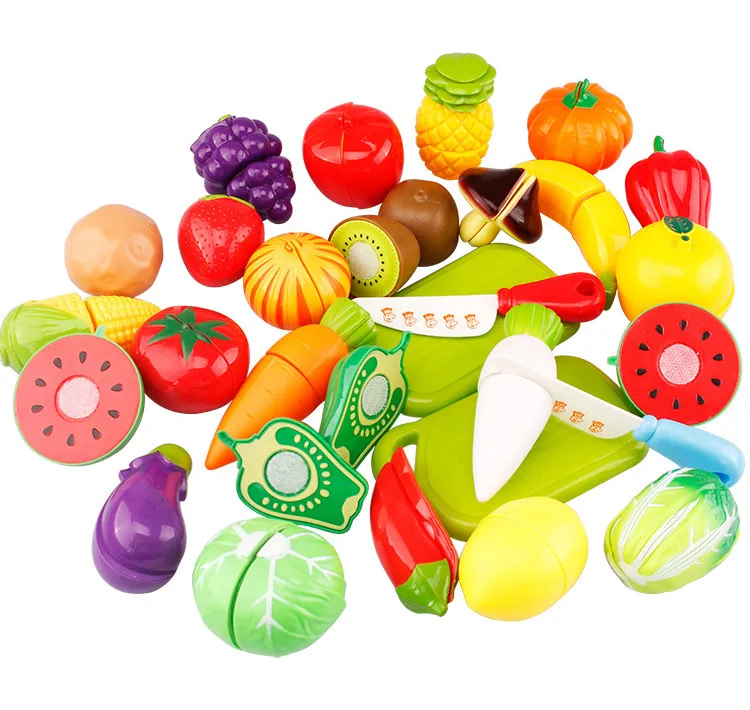 Моделирование еды s набор 29 шт. фрукты овощи Дети кухня ролевые игры игрушки для детей резки приготовления пищи игры для девочек мальчиков подарок