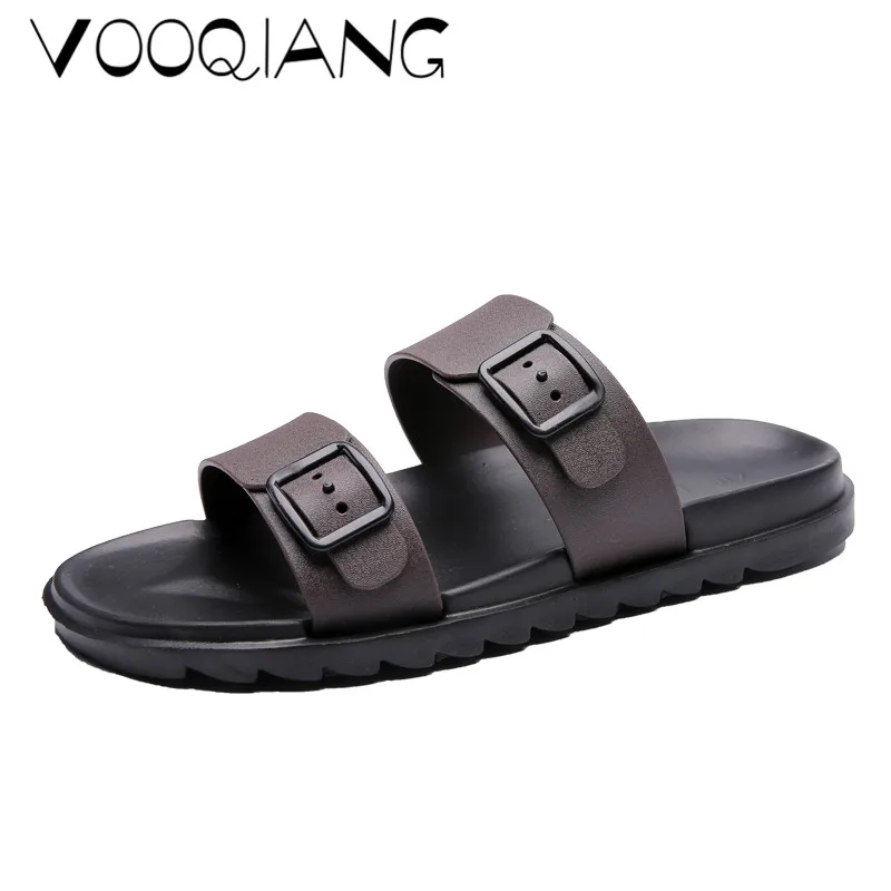

Men's Sandals Summer High Quality Beach Men Slippers Flip Flops Causal Shoes Super Fiber Flats Fashion Outdoor Waterproof Sandal