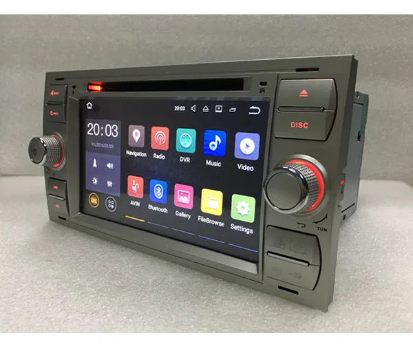 Perfect 2din Car radio DVD 1024*600 Quad Core  Android for Ford Old Focus 2 Kuga Mondeo Connect S-MAX C-MAX Fusion Galaxy Fiesta Transit 17