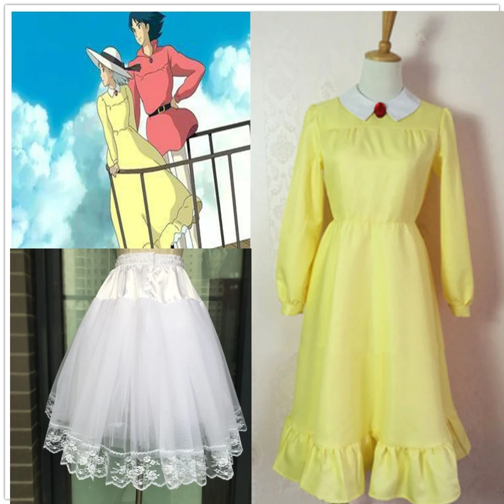 Howl-s-Moving-Castle-Sophie-cosplay-Dress-including-Petticoat-free-shipping_