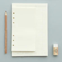 2 шт./лот 6 записная книжка с кольцевым механизмом спирали катушки Тетрадь Бумага A5 A6 A7 записная книжка С ПЕРЕПЛЕТОМ с блокнот со съемными листами наполнитель Бумага планировщик Бумага чистые страницы