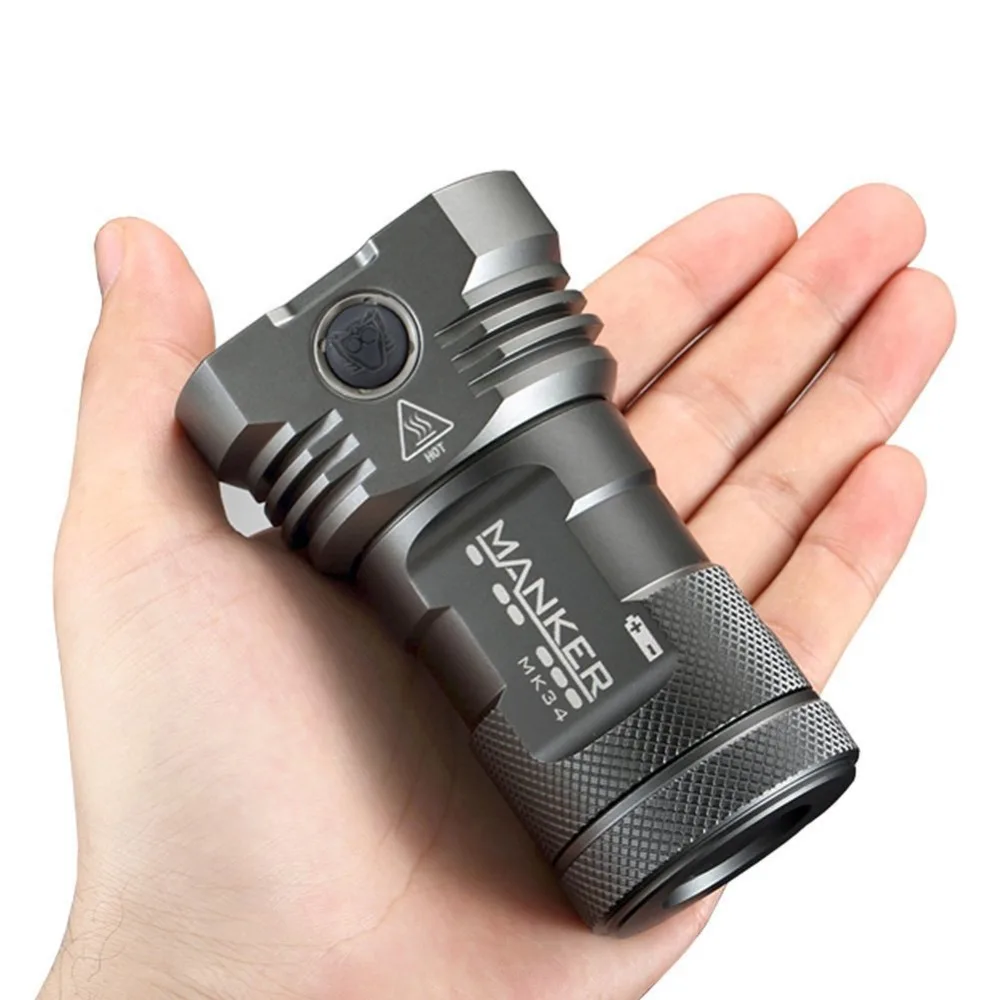 Светодиодный фонарик Manker MK34 8000 люмен 12x Cree XPG3 / 6500LM Nichia 219B 219C LED + 3x High Drain 2600 мАч 18650