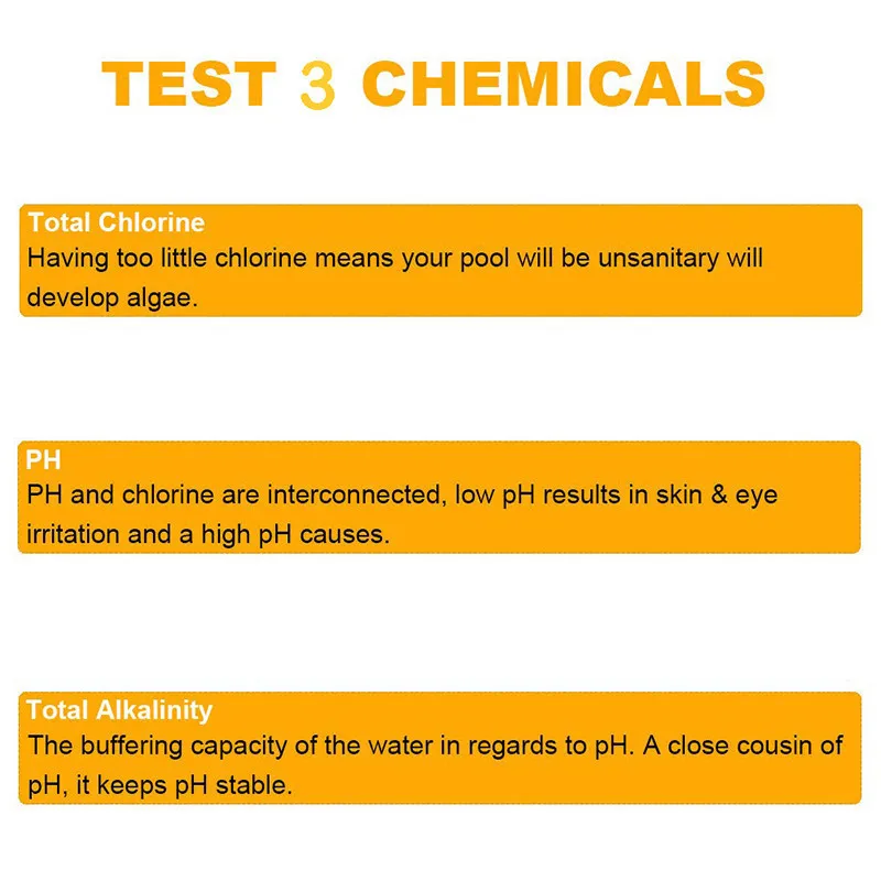 50 шт. 3 в 1 для бассейна, Спа Тест на воду полоски Щелочная кислота без хлора брома PH бумажный тест er очиститель бассейна аксессуары