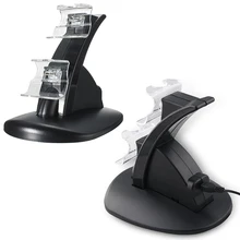 Для sony Playstation 4 PS4 светодиодный двойной контроллер Зарядное устройство+ Micro Зарядка через usb кабель для зарядки док-станции Стенд