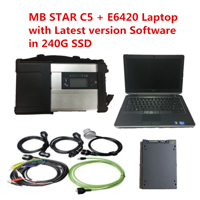 Высокое Качество mb star c5 sd Подключение с SSD xentry/das встроенный e6420 ноутбук i5 4g