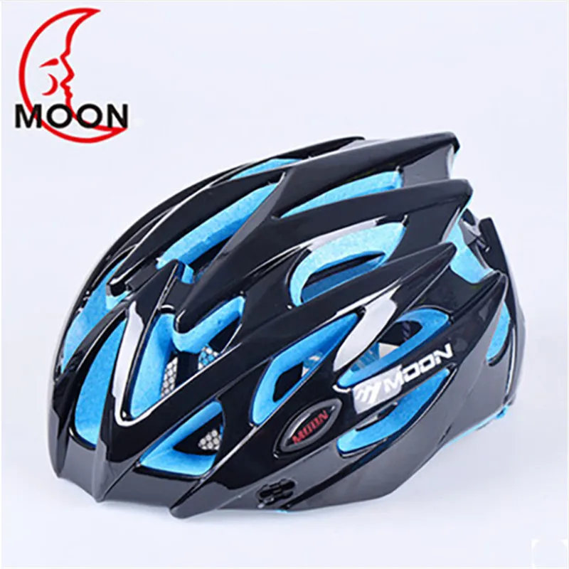 MOON ультра-легкий городской бездорожье велосипедный шлем интегрированный PE+ EPS горная Безопасность Велоспорт оборудованный шлем А4 - Цвет: Синий