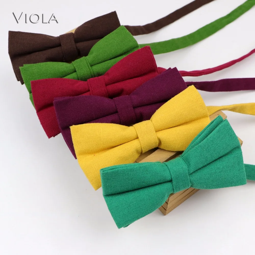 

Solid Classic Colorful Linen Soft Bowtie Men Women Adult Butterfly Stylish Gift Party Dinner Bow Tie Accessories