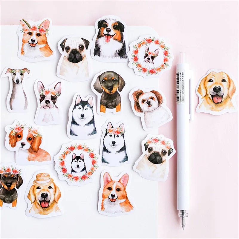 

45 Pcs/lot Cute Dog Animal Sticker Decoration DIY Scrapbooking Sticker Stationery Kawaii Diary Label Sticker