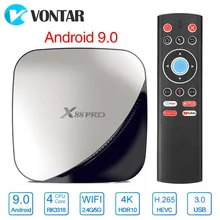 4 ГБ 128 ГБ X88 Pro Smart tv BOX Android 9,0 Rockchip RK3318 четырехъядерный wifi проигрыватель Google X88Pro 4 ГБ 32 ГБ телеприставка 2 Гб 16 Гб