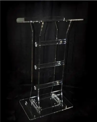 

Free Shipping modern Customized acrylic lectern crystal podi Acrylic Pulpit Tabletop Lectern Clear Plexiglas Podium