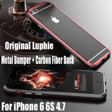 Aluminum Case For IPhone 7 Plus 6S 6 Luxury Original Luphie Metal Frame + Carbon Fiber Sticker Cover Case for IPhone 6S IPS19