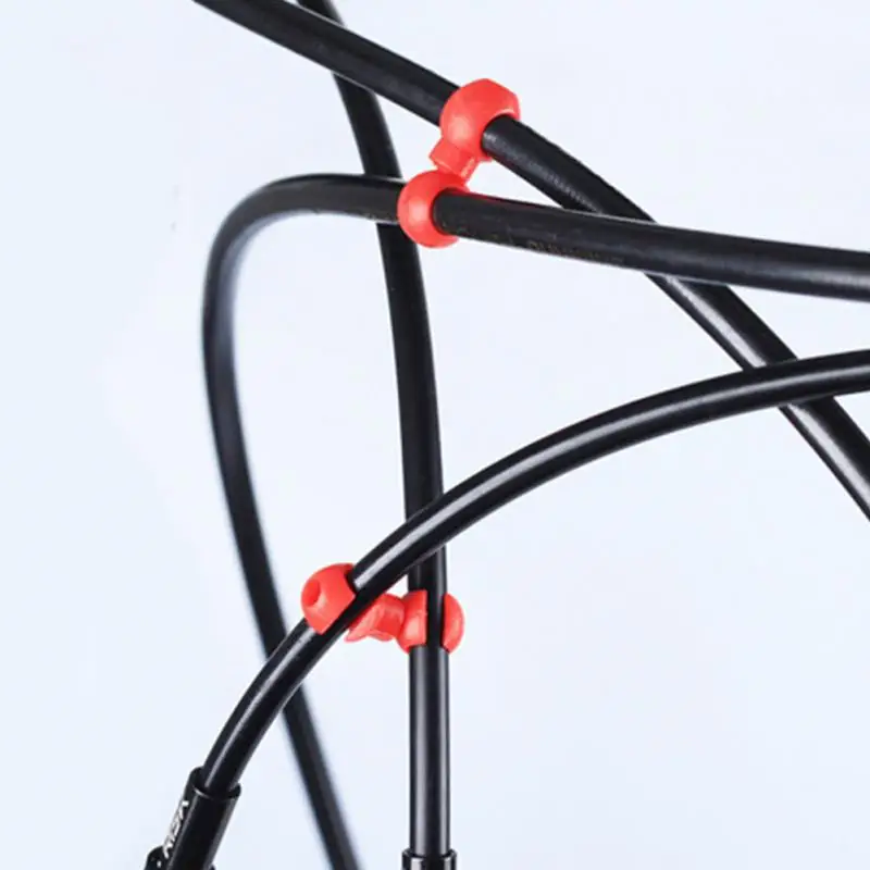 10 шт. вращающийся для горного велосипеда Тормозная Линия S стиль пряжки велосипед тормоза переключатель кабель переключения линии трубки трубопровода устройство для хранения кольцо застежка