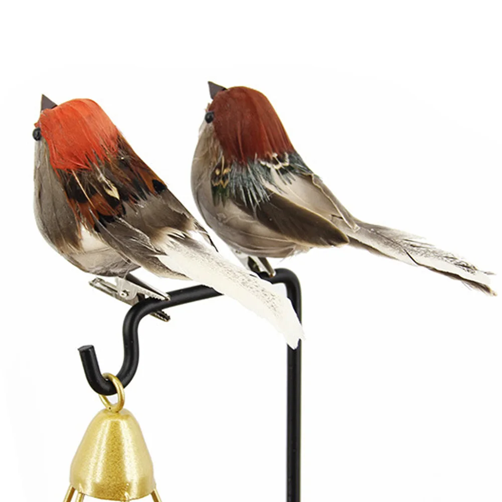 

1Pc Artificial Bird Crafts Simulation Bird Ornament DIY Party Decor Props Garden Christmas Tree Robin On Clip Decoration #20
