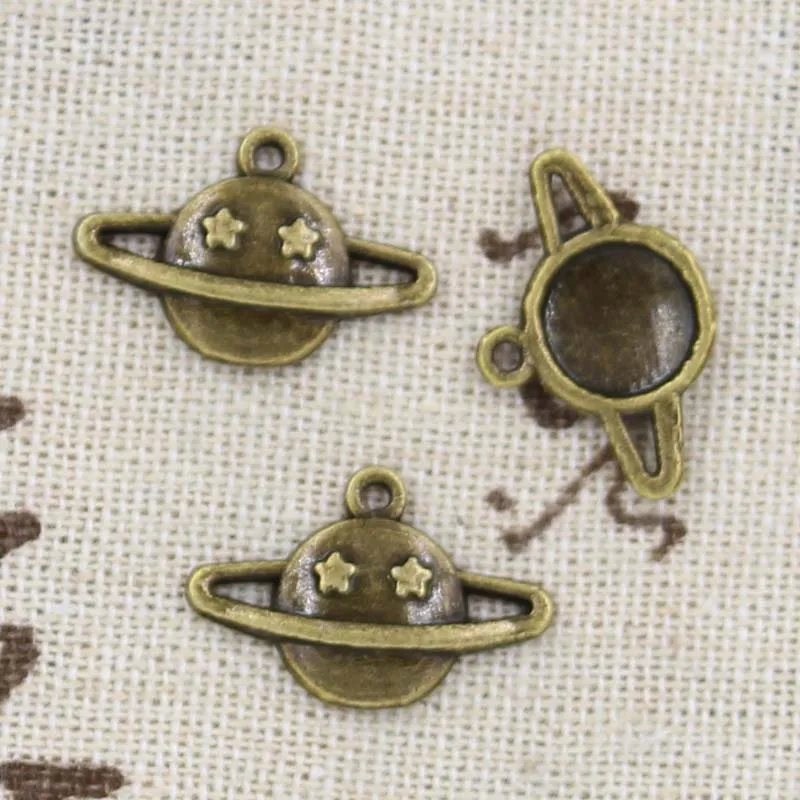 

12pcs Charms planet star 13x20mm Antique Making pendant fit,Vintage Tibetan Bronze Silver,DIY bracelet necklace