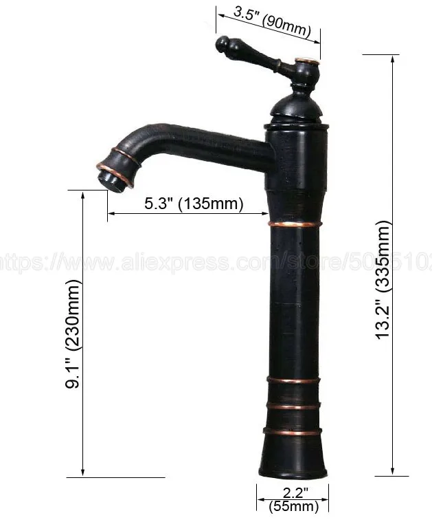 Bathroom Basin Sink Faucet Oil Rubbed Bronze Single Handle Kitchen Tap Faucet Mixer hot and cold water tap znf299