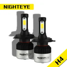 1 Pair NIGHTEYE Car Lights Headlight Bulbs A315-S2-9005/HB3 9006/HB4 H11 H7 H4 LED Headlamp Bulb 72W 6500K Headlight