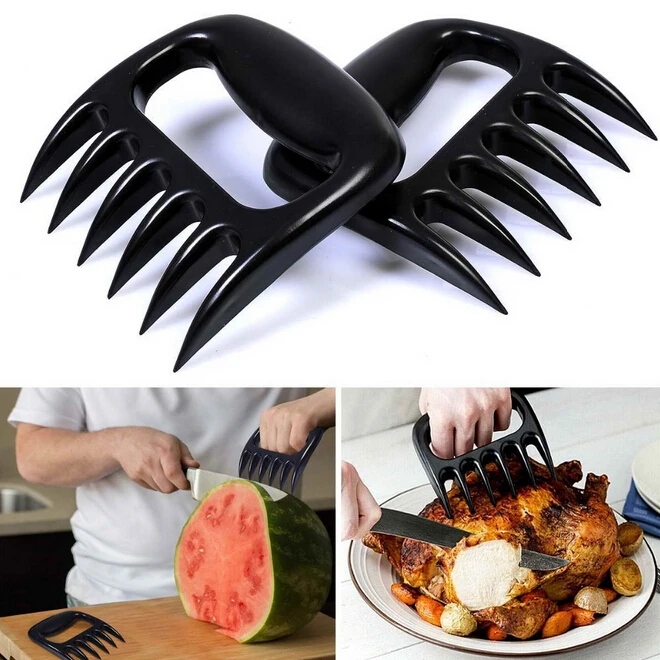 BBQ Meat Claws Shredding Lift Tongs Pull Handler handling Fork Toss New Pork ss1317
