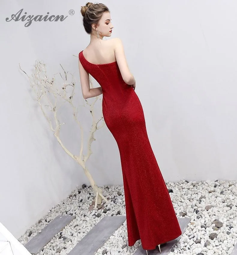 New Luxurious Red Lace Chinese Long Dress Cheongsam Qipao lcdress76