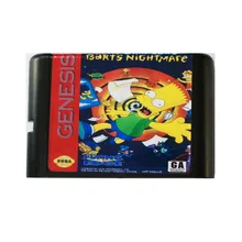 Симпсоны Барт кошмар 16 бит MD игровая карта для sega Mega Drive для sega Genesis