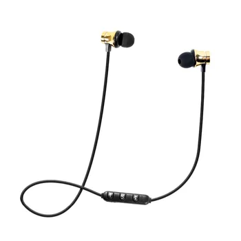 

SOONHUA Sports Wireless Bluetooth Headset HD Stereo Magnetic Suction Headphones Handsfree Wire Control Smart Noise Reduction