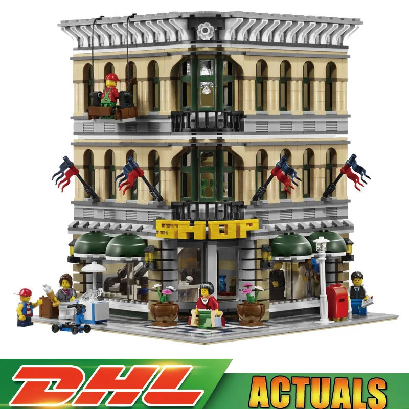

2018 DHL LEPIN 15005 NEW 2232Pcs City Grand Emporium Model Building Blocks Kits Brick Toy Compatible Legoings 10211