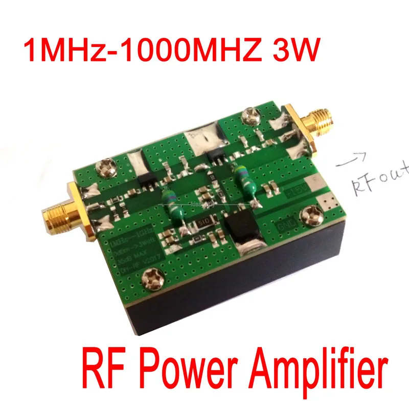 

1MHz-1000MHZ 35DB 3W HF VHF UHF FM transmitter Broadband RF Power Amplifier For Ham Radio
