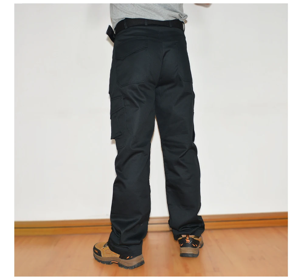 Мужские брюки карго, военные тактические брюки, мульти карманы, полная длина, рабочие брюки, оливковый черный цвет, для мужчин размера плюс ID711