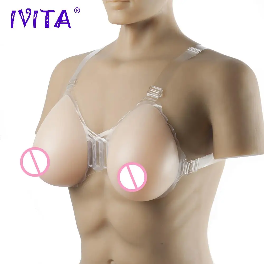 

IVITA 2000g Waterdrop Realistic Silicone Breast Forms For Sexy Crossdresser Enhancer Mastectomy Transgender Hot Breast Form