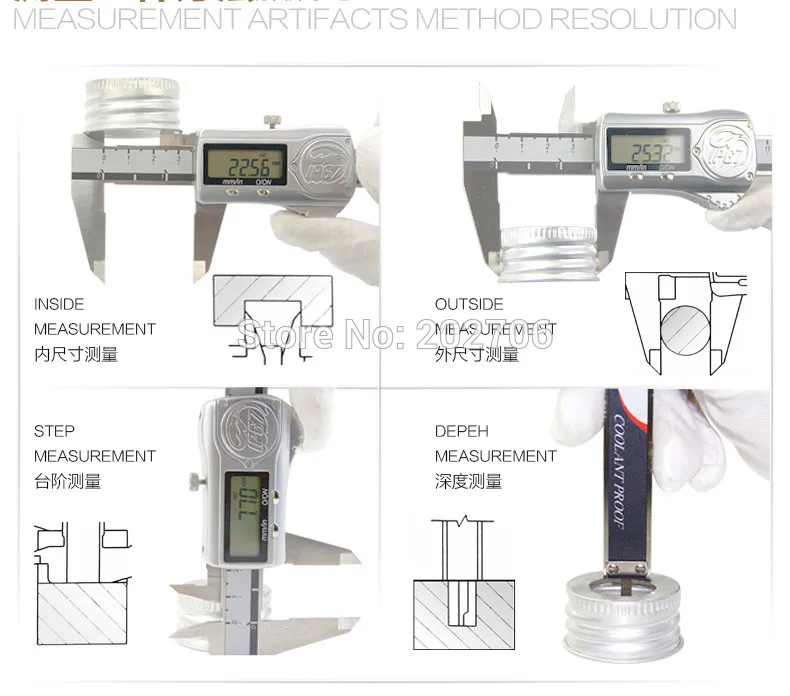 IP67 Водонепроницаемый 200 мм 8 дюймов цифровой штангенциркуль с нониусом из металла Корпус Электронный штангенциркуль микрометр 0-200 мм