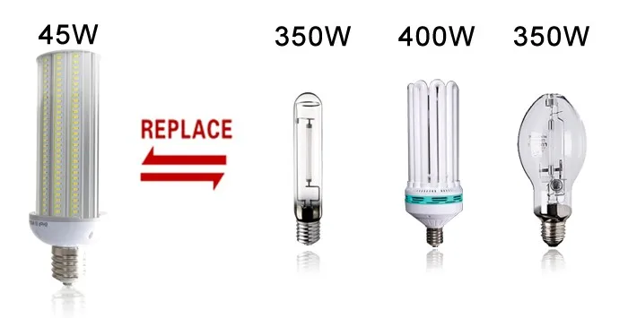 25 Вт 35 Вт 45 Вт 55 Вт E27/E40 уличный свет Светодиодная E26 E39 LED света стоянки 130LM/W Гарантия 3 года