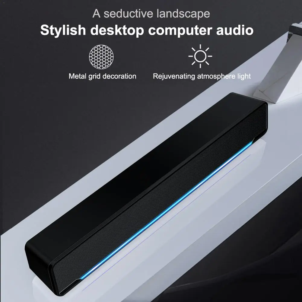Компьютерный аудио Настольный динамик сабвуфер Домашний ноутбук мультимедиа 3D объемный звук стерео маленькая полоса динамик s Высокое качество
