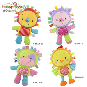 

Baby Toys With BB Ring Plush Rattles Comforting Sleeping Doll Animals Plush Toys Soft Elephant Calm Doll Towel Baby Toys Gift