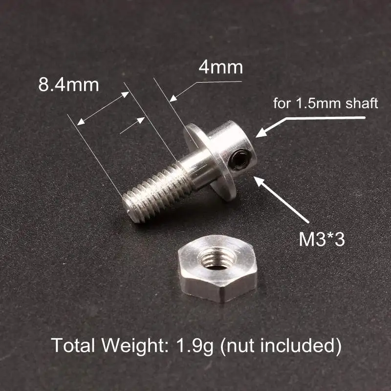 RC 1,5 мм адаптер M5 ультра легкий 1,9 г Вес для 1,5 диаметр вала моторы радио управление дроны