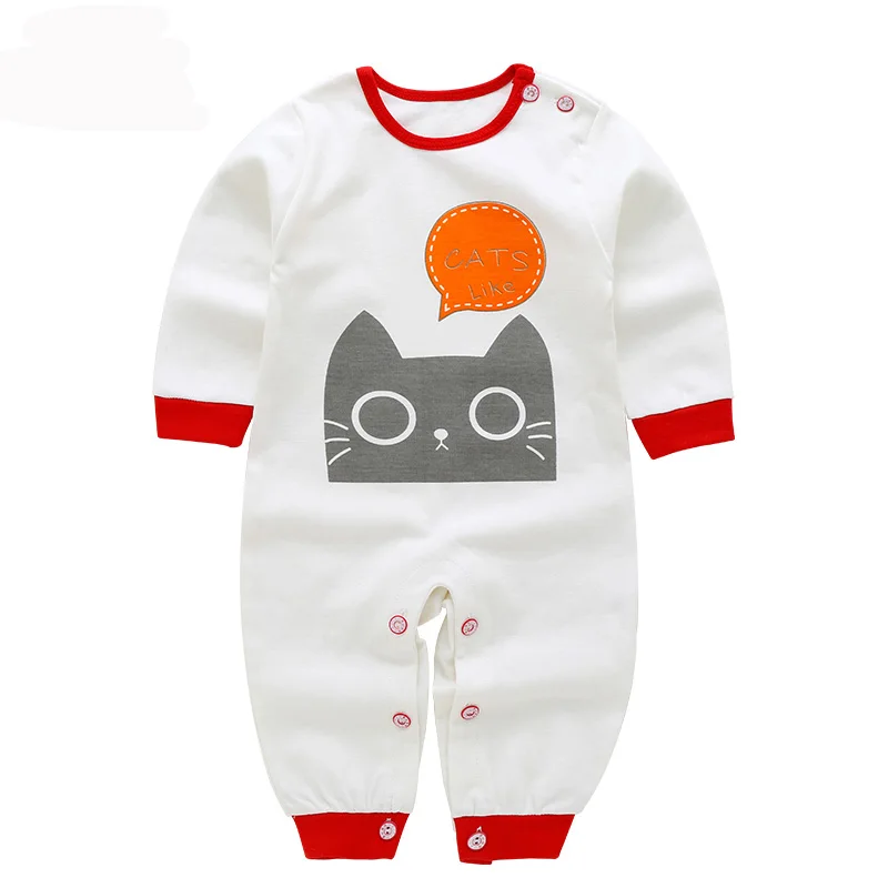 Одежда для малышей Детский цельнокроенный комбинезон комбинезоны с длинными рукавами для маленьких мальчиков и девочек Детские Комбинезоны более 12 стилей - Цвет: C6174D