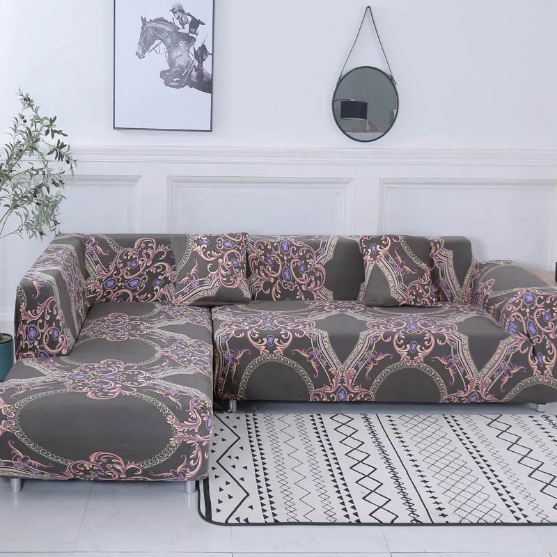 

L-style Corner Sectional Sofa Cover Stretch Sofa Slipcovers Sofa Covers for Living Room Elastic Couch Cover Loveseat copridivano
