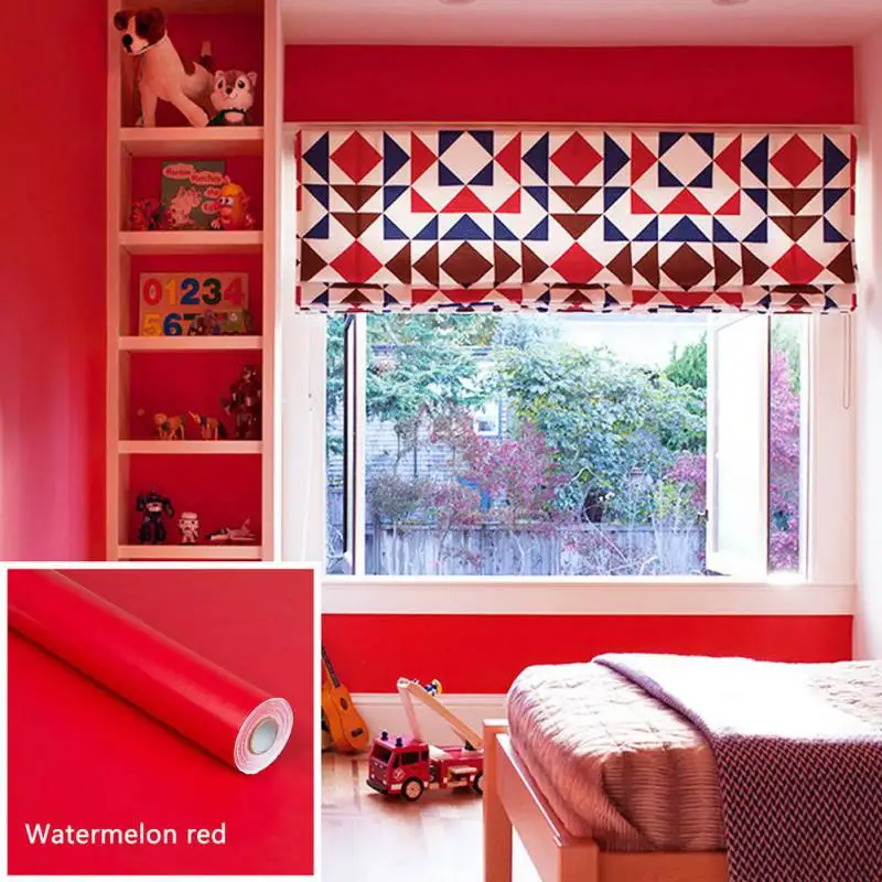 

Multi-color DIY Decorative Film PVC Self adhesive Wall paper Furniture Renovation Stickers Kitchen Cabinet Waterproof Wallpaper