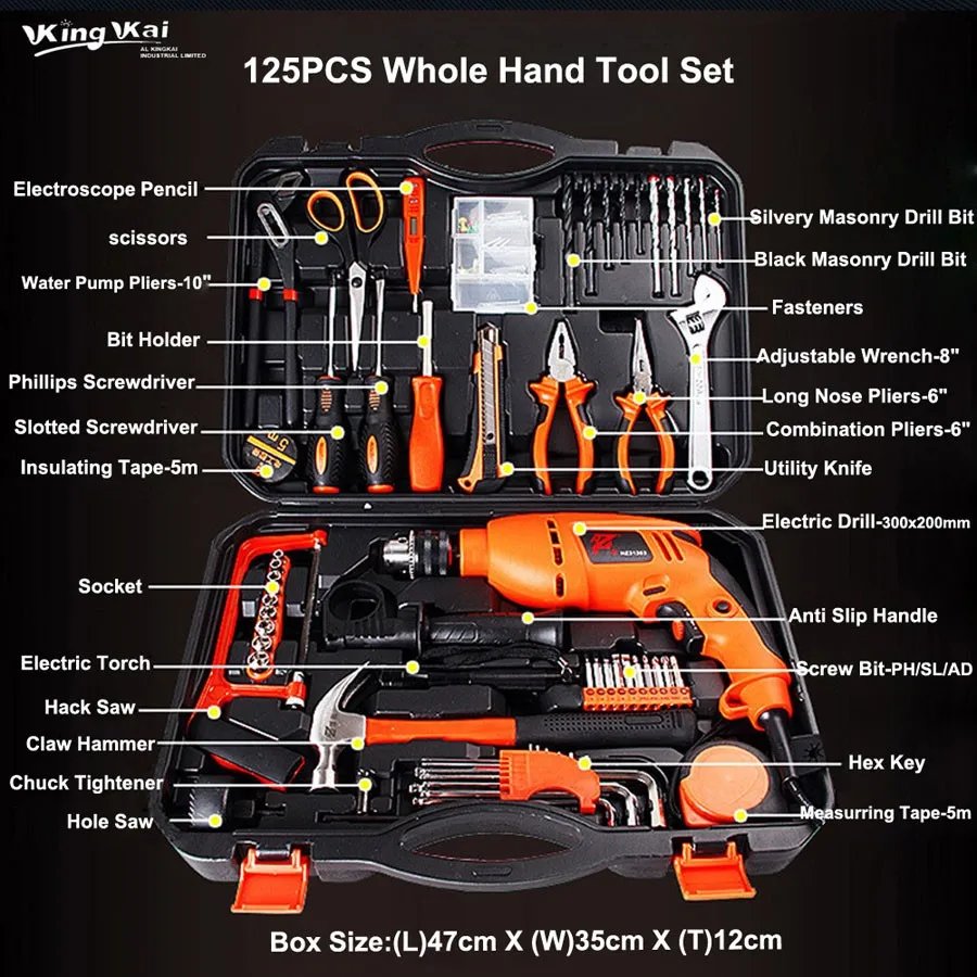 125PCS Whole Hand Hardware Tool Set-03-900
