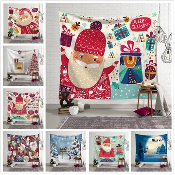

Xmas Art Home Wall Hanging Tapestry Wall Ornamentation Christmas Wall Decor Table Cloth Background Tapestry Decoration