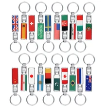 Металлический брелок с 3D флагом страны, для России, Испании, Италии, Германии, Японии, США, аксессуары для стайлинга автомобилей, кошелек, модный брелок для ключей