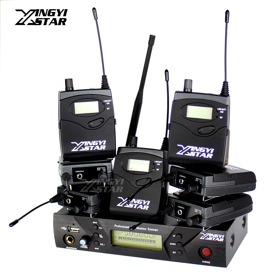 Pro Monitoring UHF Wireless In Ear Headphone Stage Monitor System USB