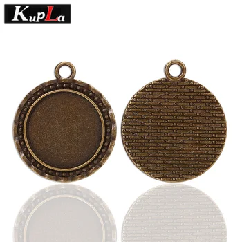 

Kupla Antique Brass Pendant Cabochon 20mm Round Glass Cabochon Settings DIY Accessories for Jewelry Findings Cabochons C5680