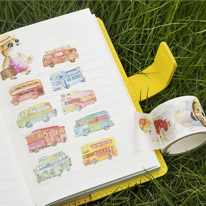 

2-3cm*5m Dog and car series washi tape Kawaii DIY decoration scrapbooking planner masking tape adhesive tape label sticker