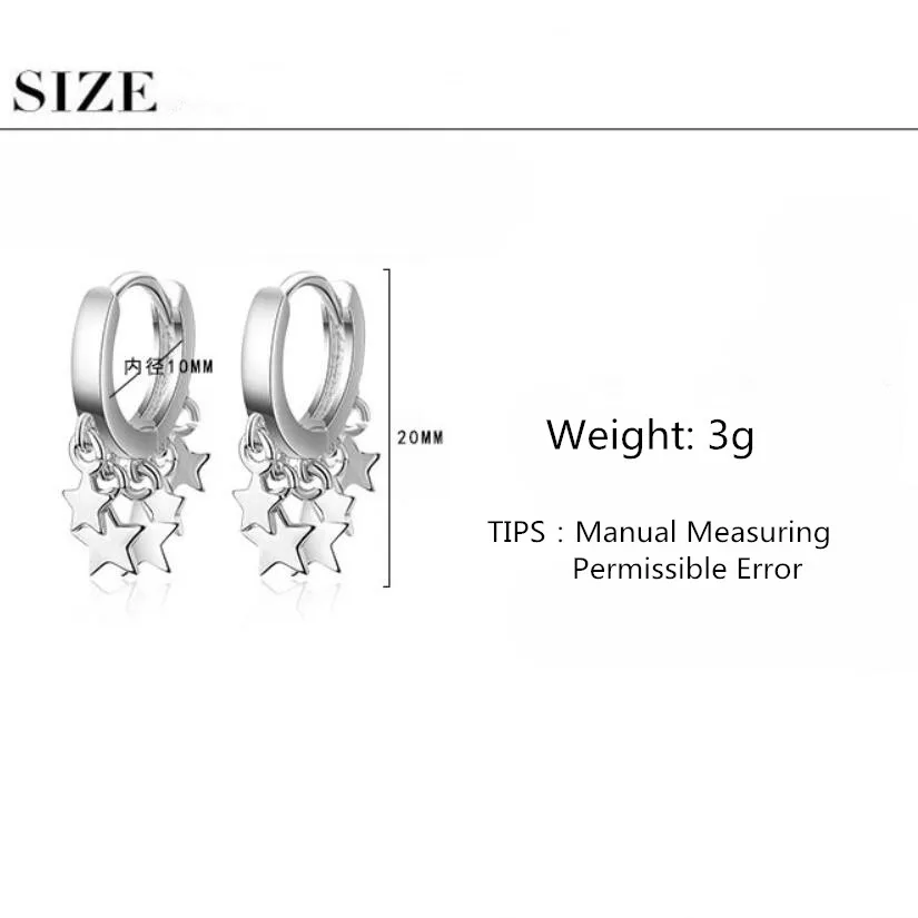 Новинка, простые серьги в форме звезды, пентаграммы, для женщин, тренд, креативные, 925 пробы, серебряные ювелирные изделия, вечерние, подарок, Oorbellen, SAE130