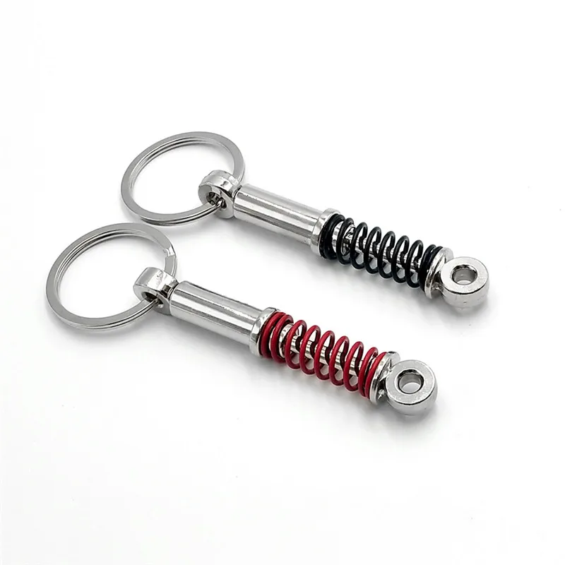 Suspension Keychain Black Red Mini Car Shock Absorber Damper Keyring