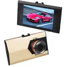 1080P Ultra-thin Car Camera 500 Mega Pixel Auto Recorder 3.0” Screen DVR Camcorder Microphone Dash Cam (Gold Black)